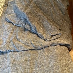 West Elm Belgian Flax Linen Duvet Cover + Shams